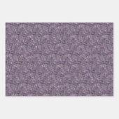 紫の自然柄のトウヒ ラッピングペーパーシート (正面)