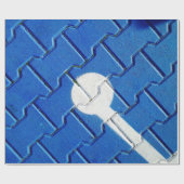 紫の舗道に車輪を付けた人 ラッピングペーパー (フラット)