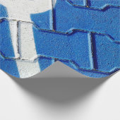 紫の舗道に車輪を付けた人 ラッピングペーパー (角)