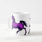 紫の舞踏馬マグ コーヒーマグカップ (正面左)