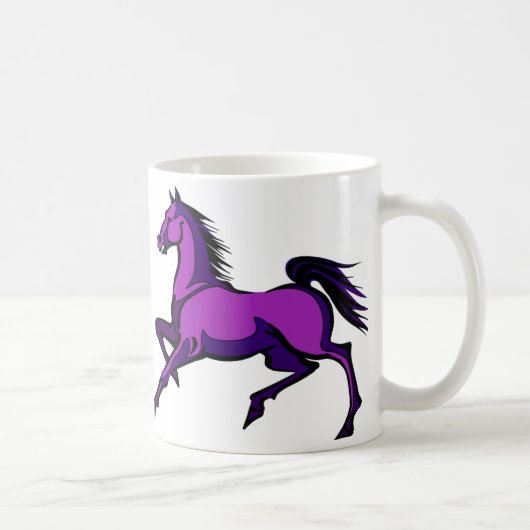 紫の舞踏馬マグ コーヒーマグカップ (右)