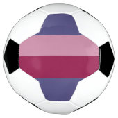 紫の色のストライプ サッカーボール (回転)