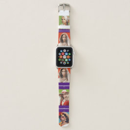 紫の色のポップ・アートの文化を表す5フォトカスタム APPLE WATCHバンド