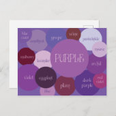 紫の色の円の濃淡 ポストカード (正面/裏面)
