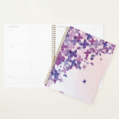紫の色の蝶 プランナー手帳 (ディスプレー)