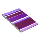 紫の色ストライプ色 ノートブック (右側)