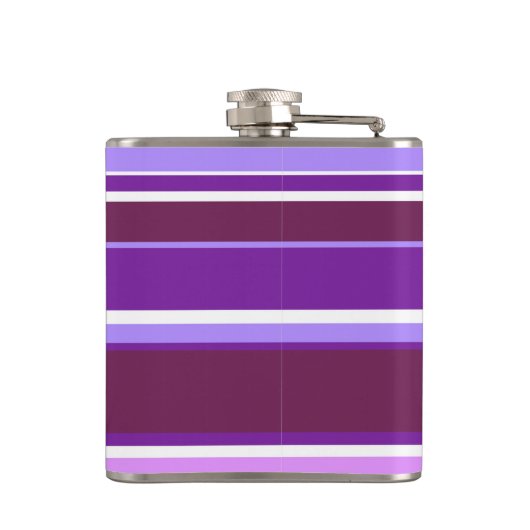 紫の色ストライプ色 フラスク (裏面)