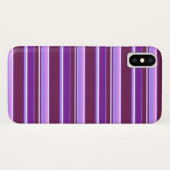 紫の色ストライプ色 Case-Mate iPhoneケース (裏面(横))