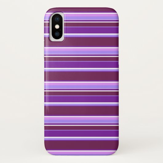 紫の色ストライプ色 Case-Mate iPhoneケース (裏面)