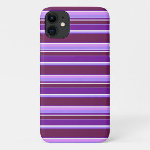 紫の色ストライプ色 iPhone 11 ケース
