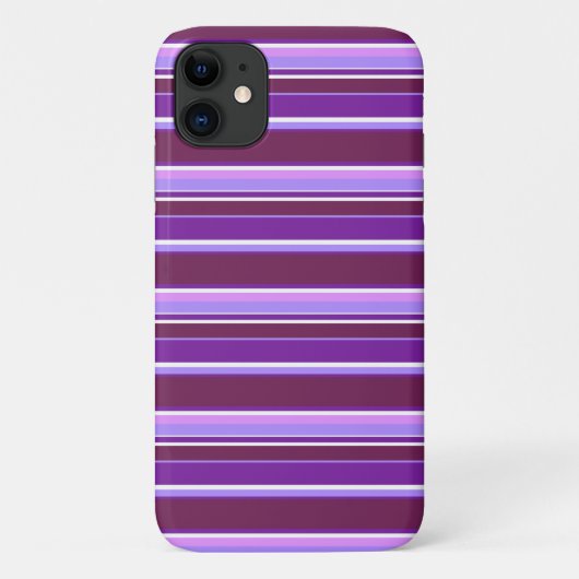 紫の色ストライプ色 Case-Mate iPhoneケース (裏面)