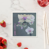 紫の色合いのラン スタンダードカクテルナプキン (インサイチュ)