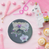 紫の色合いの蘭 ペーパープレート (パーティー)