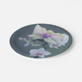 紫の色合いの蘭 ペーパープレート (アングル)