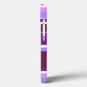 紫の色合いストライプケースメイトiPhoneケース Case-Mate iPhoneケース (裏面 / 左)