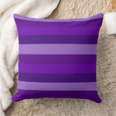 紫の色合いストライプ クッション (ブランケット)