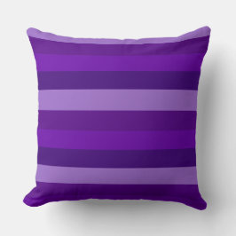 紫の色合いストライプ クッション