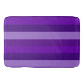 紫の色合いストライプ バスマット (正面)