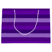 紫の色合いストライプ ラージペーパーバッグ (正面)