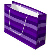 紫の色合いストライプ ラージペーパーバッグ (正面アングル)