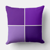 紫の色合い市松模様に クッション (裏面)