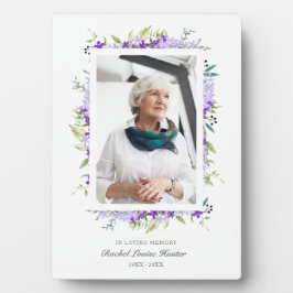 紫の色合い ガーランド 愛する記憶の写真 フォトプラーク