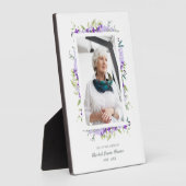 紫の色合い ガーランド 愛する記憶の写真 フォトプラーク (側面)