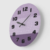 紫の色合い ラージ壁時計 (傾斜)