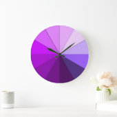 紫の色合い ラージ壁時計 (ホーム)