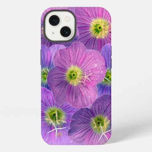 紫の色合い iPhoneケース (裏面)