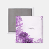 紫の花が咲き誇る マグネット (正面/裏面)