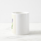 紫の花が描かれたホワイトのコーヒーマグ コーヒーマグカップ (中央)