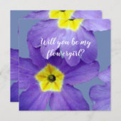 紫の花が私の花のカードになる 招待状 (正面/裏面)