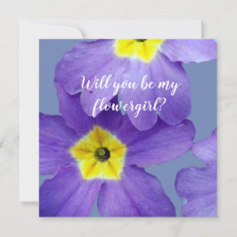 紫の花が私の花のカードになる 招待状
