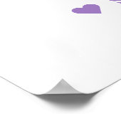 紫の花が記憶を共有する葬儀用壁看板 ポスター (角)