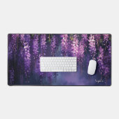 紫の花つるは紫紫のフローラ デスクマット (キーボード&マウス)