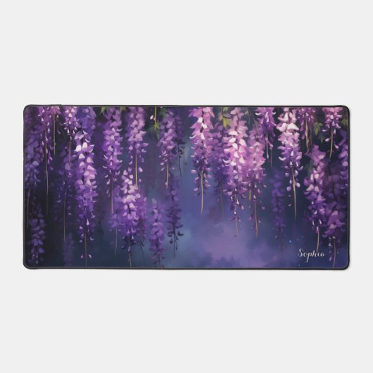 紫の花つるは紫紫のフローラ デスクマット (正面)