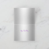 紫の花とリボンのサンクスカード サンキューカード (内部)
