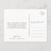 紫の花とレースありがとう ポストカード (裏面)