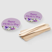 紫の花と母の日 ハンドファン (組立なし)