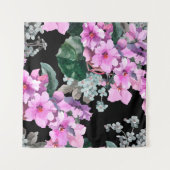 紫の花と私はブ忘れラの水の色ではない タペストリー (正面(横))