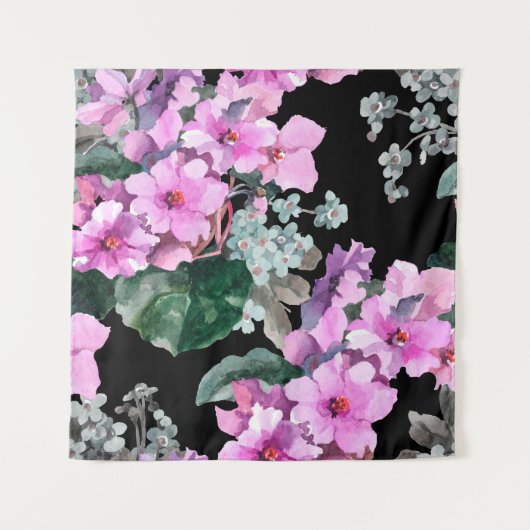 紫の花と私はブ忘れラの水の色ではない タペストリー (正面)