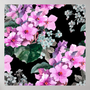 紫の花と私はブ忘れラの水の色ではない ポスター