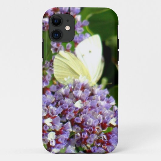 紫の花と蝶々 Case-Mate iPhoneケース (裏面)