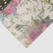 紫の花と蝶と音楽のデコページ 薄葉紙 (詳細)