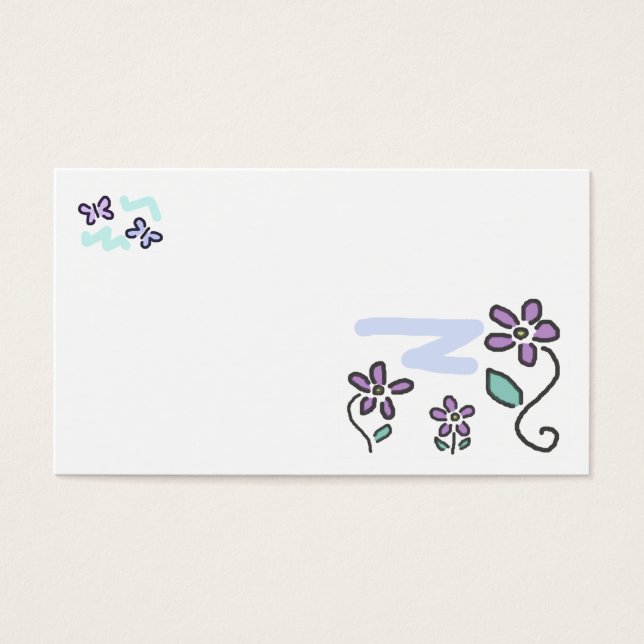 紫の花と蝶 (正面)