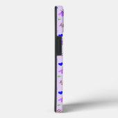 紫の花と青いハート Case-Mate iPhoneケース (裏面 / 右)