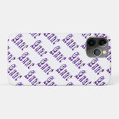 紫の花のアンネの名前 Case-Mate iPhoneケース (裏面(横))