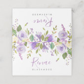 紫の花のエスコートカード, 紫の花 プレイスカード (外部開封)