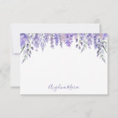 紫の花のケンセイェーラ サンキューカード (裏面)